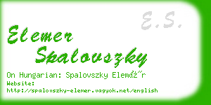 elemer spalovszky business card